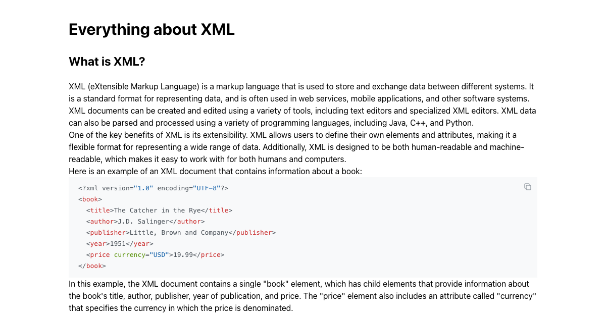 Everything about XML